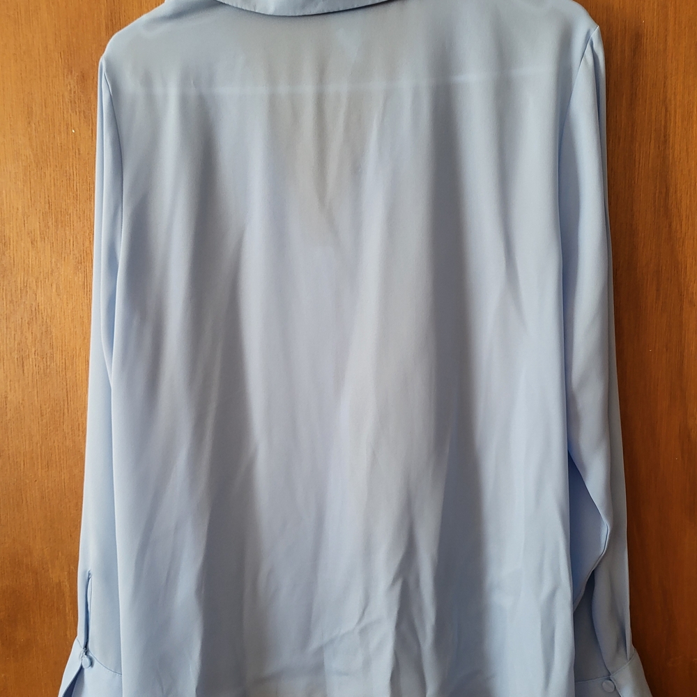 Worthington Light Blue Button-Up Blouse - Picture 2 of 6